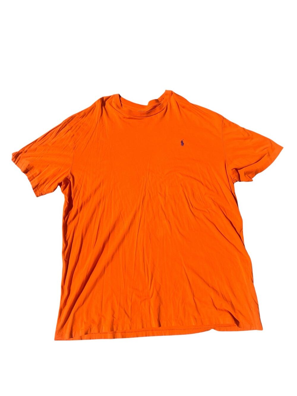 POLO Men's Orange 100% Cotton Short Sleeve Shirt Size 3XL
